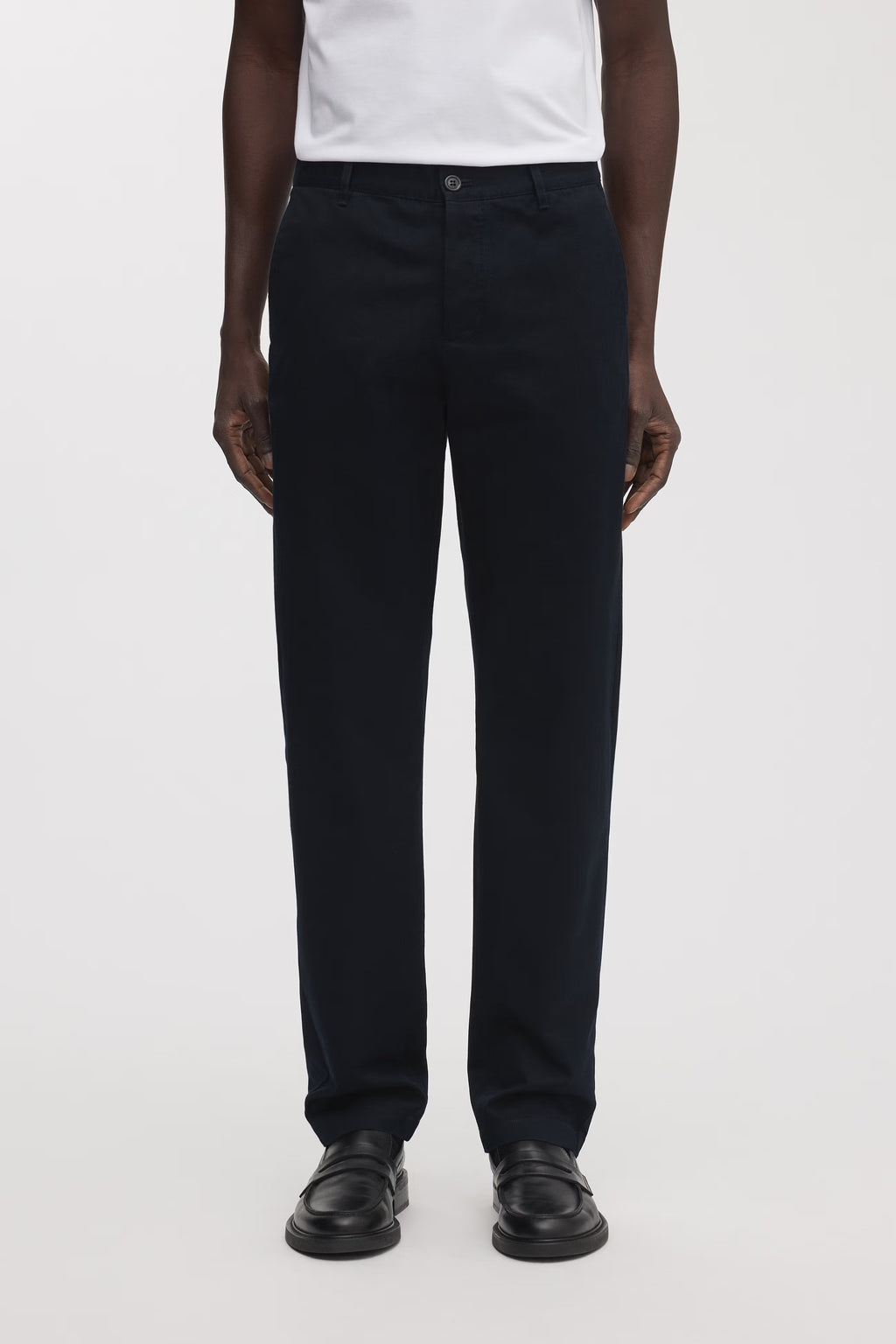 Dunkelblaue Baumwoll-Twillhose in Regular Fit