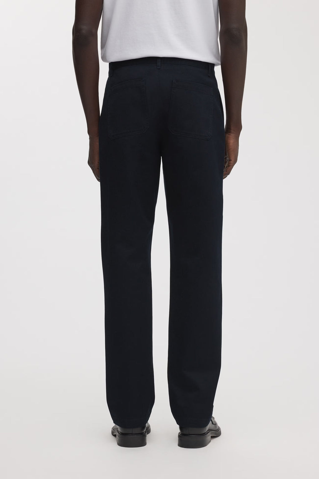 Dunkelblaue Baumwoll-Twillhose in Regular Fit