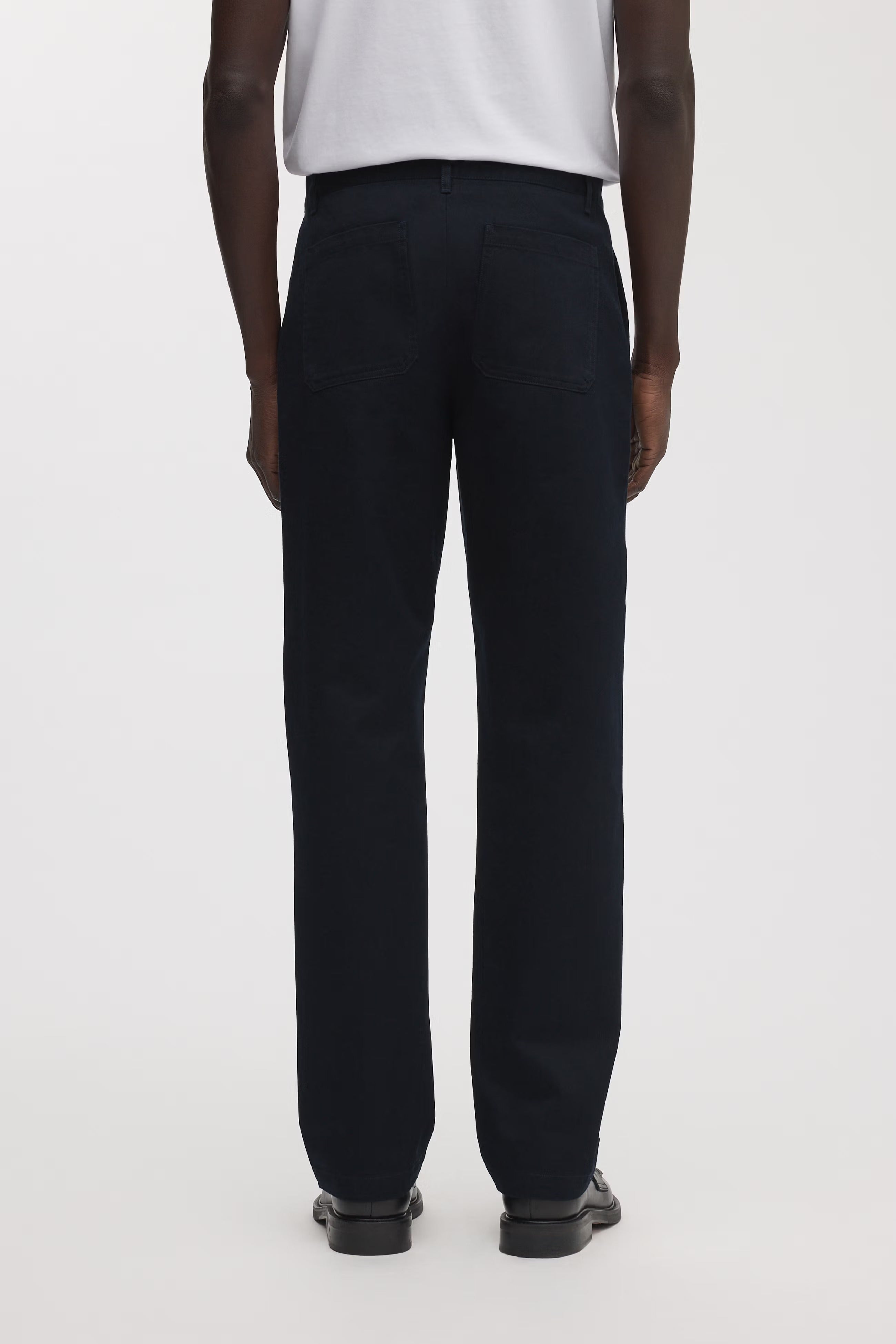 Dunkelblaue Baumwoll-Twillhose in Regular Fit