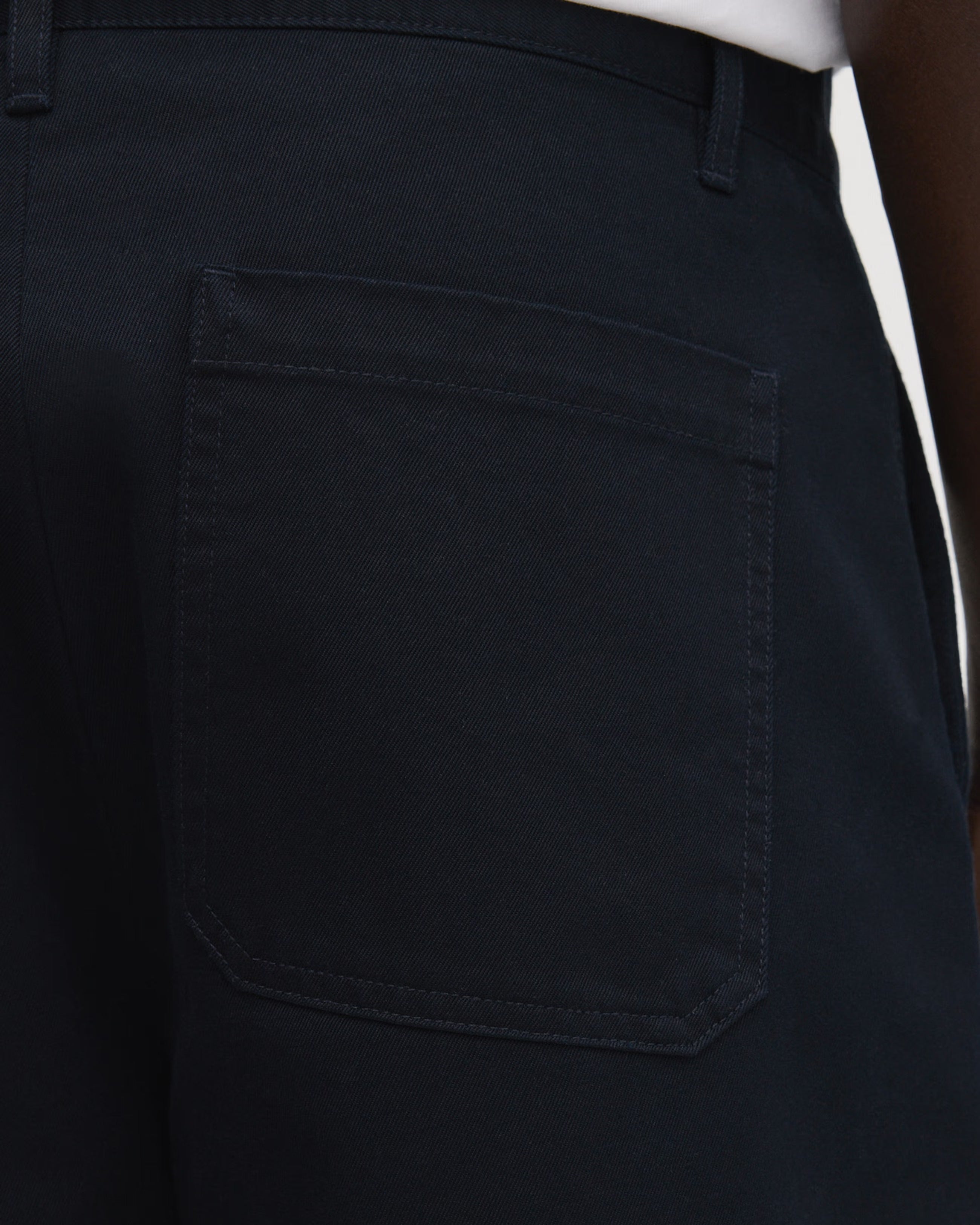 Dunkelblaue Baumwoll-Twillhose in Regular Fit