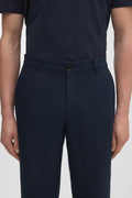 Dunkelblaue Leinenhose