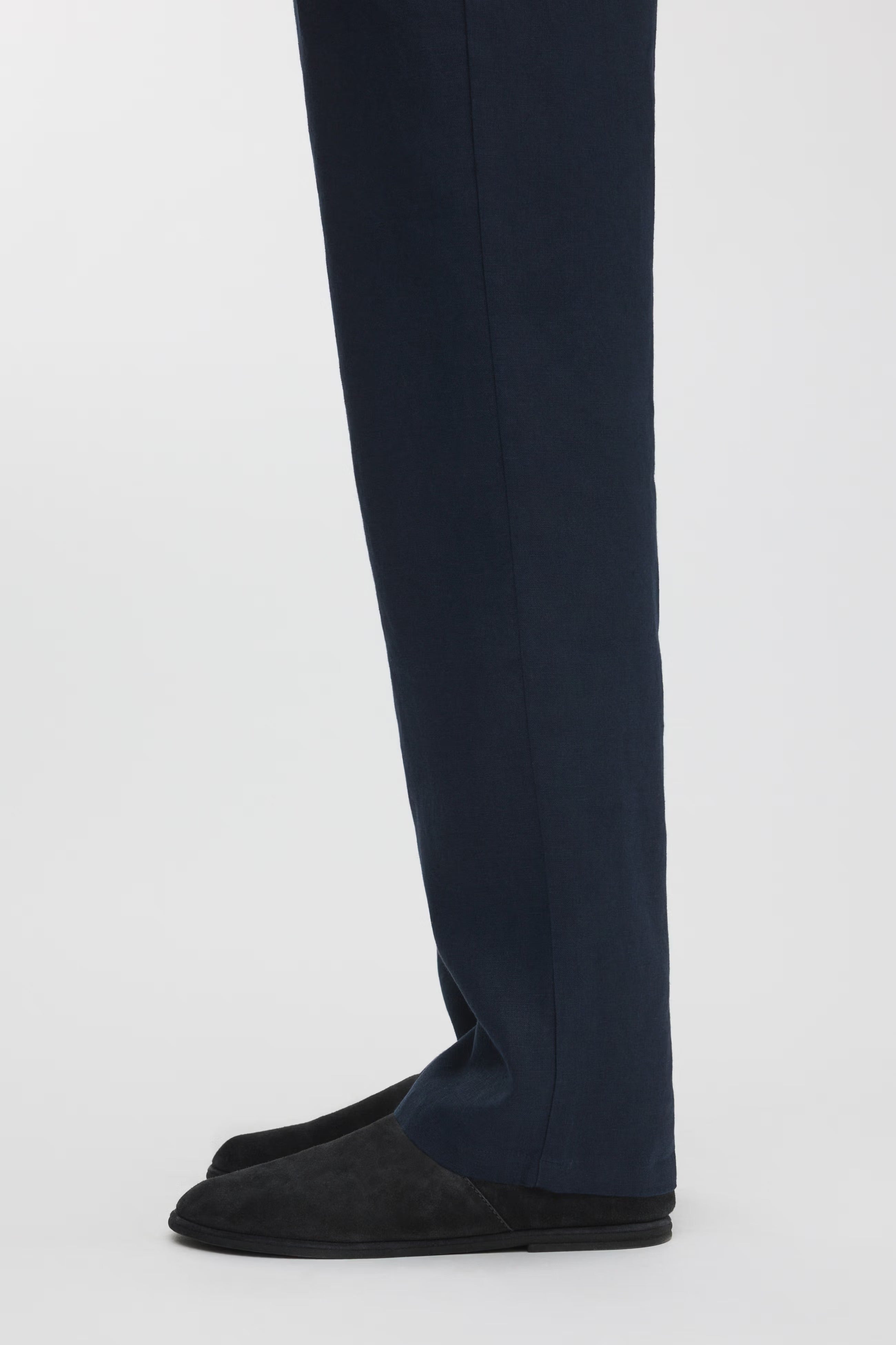 Dunkelblaue Leinenhose