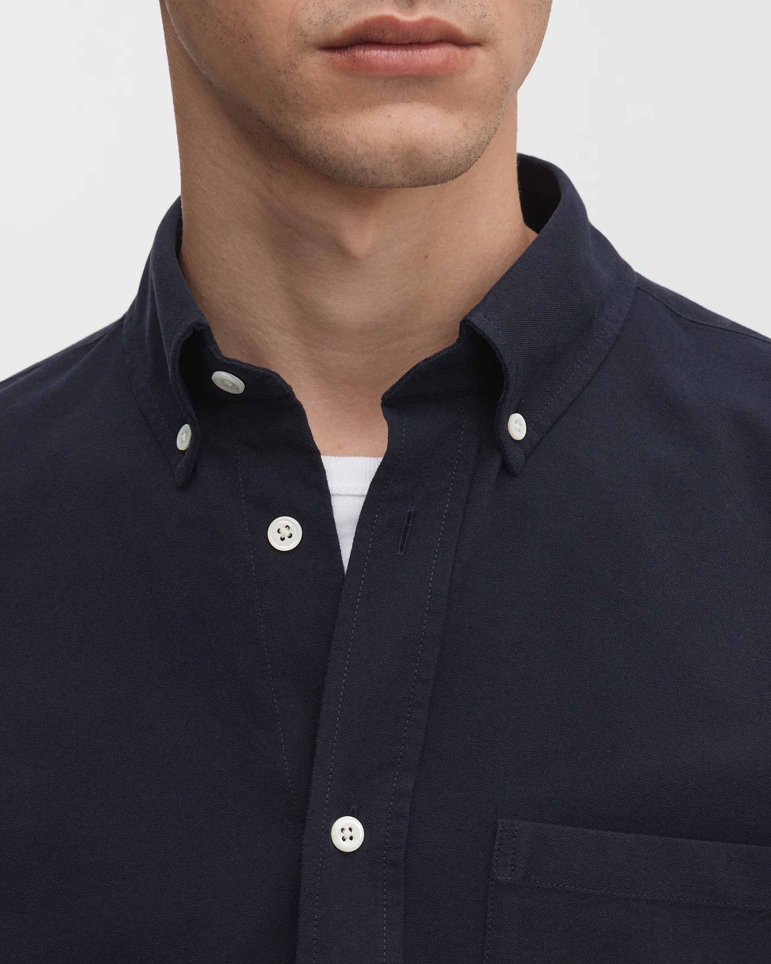 Schwarzes Oxford-Hemd
