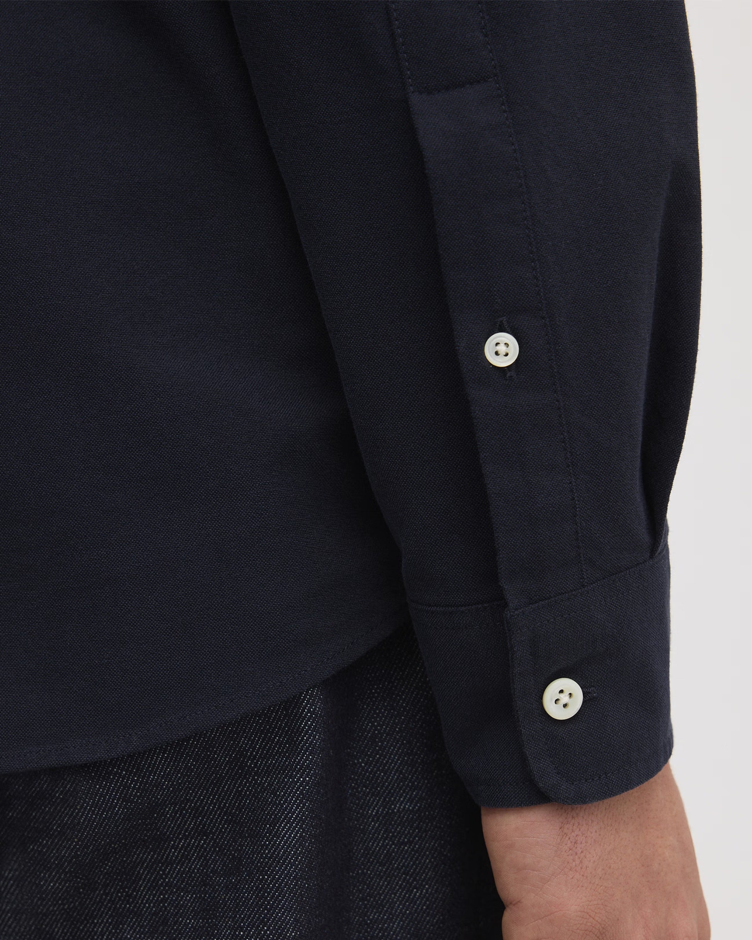 Schwarzes Oxford-Hemd